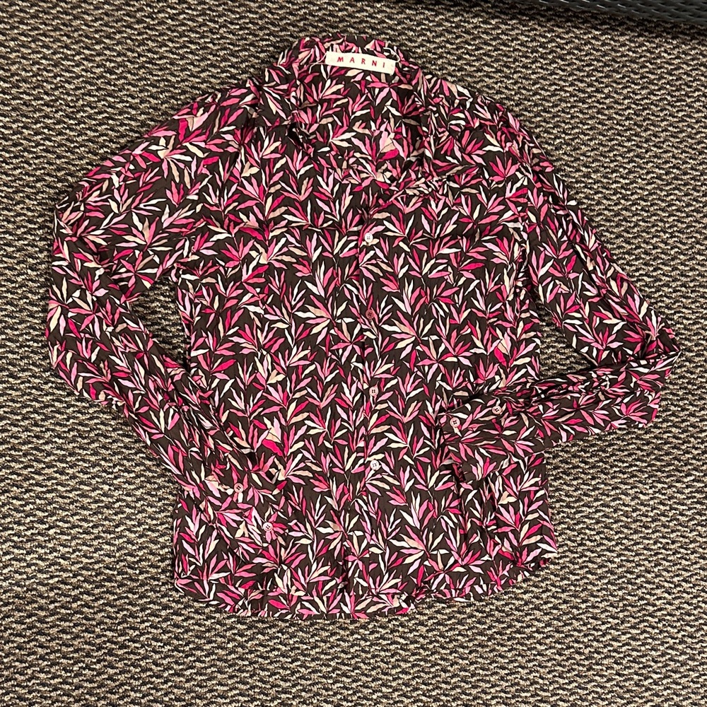 Marni Men’s Patterned Button Down Shirt